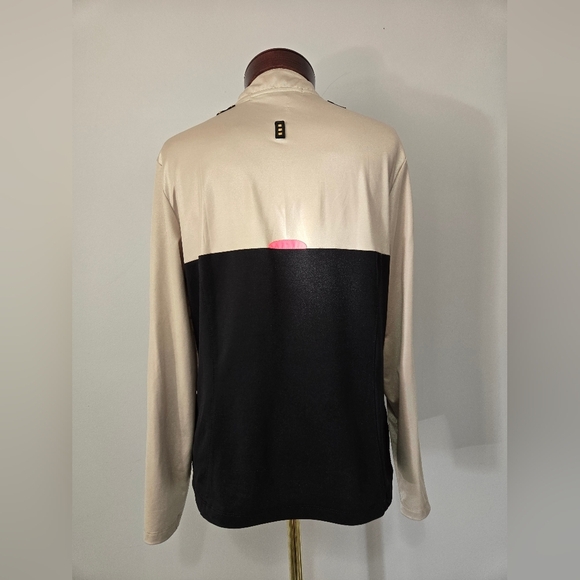JAIMIE SADOCK Black/ Gold/ Pink Long Sleeve Golf/ Sport Shirt. Womens Medium - Picture 6 of 12